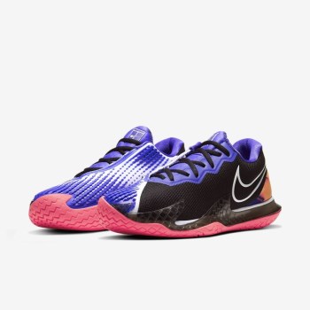 Nike Court Air Zoom Vapor Cage 4 - Férfi Teniszcipő - Fekete/Piros/Lila/Fehér